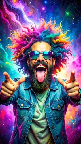 teczowy-krol-szalenstwa-pop-art-obraz-na-alu.webp
